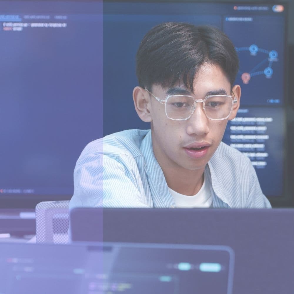 Economics professional analysing network and data visualisations