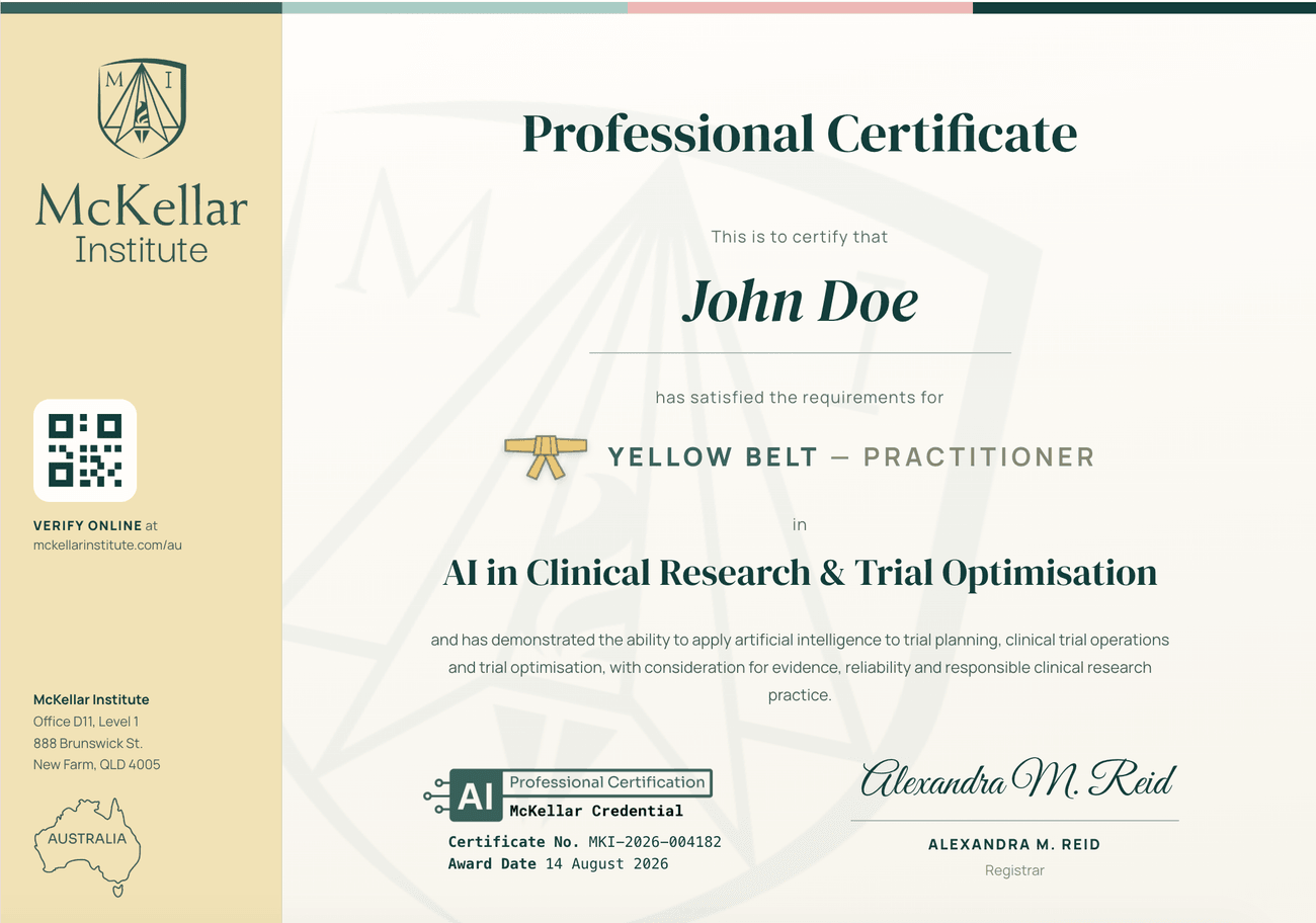 Yellow Belt certificate