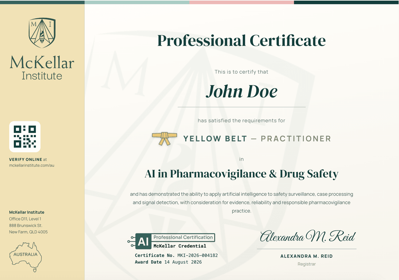 Yellow Belt certificate